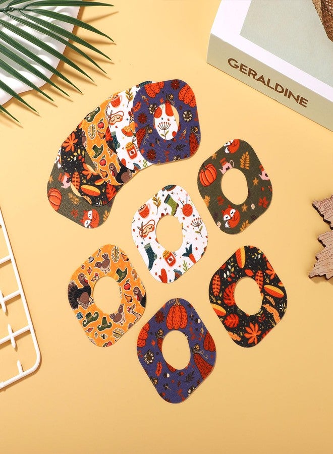 XIHIRCD 25pcs Sensor Covers for Dexcom G7, Waterproof Cgm Glucose Sensor Patches, Non-Woven Fabric Monitor Overpatches, Thanksgiving Style Adhesive Sensor Sticker Accessories - Image 3